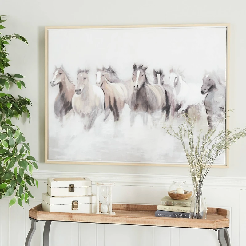 Gray Polystone Modern Farmhouse Framed Wall Art, 30" x 40"