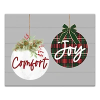 Comfort and Joy Ornaments 20x16 Canvas Wall Art