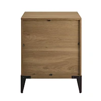 Walker Edison 20" English Oak 2-Drawer Urban Side Table