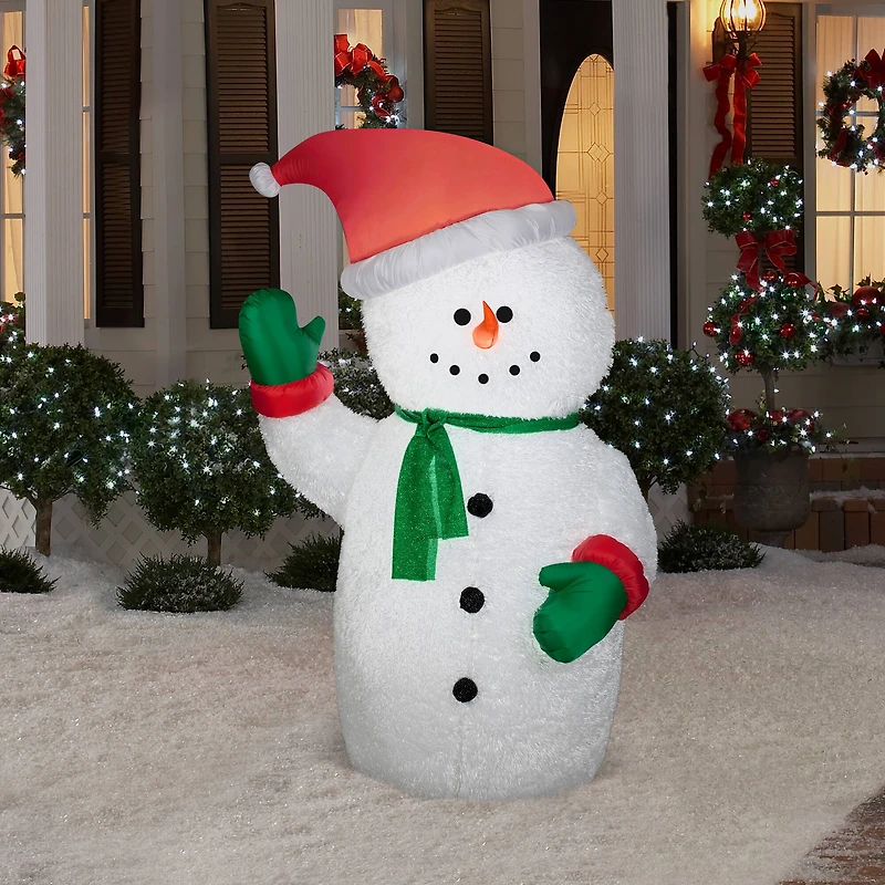 6ft. Airblown® Inflatable Christmas Mixed Media Snowman