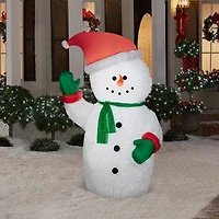 6ft. Airblown® Inflatable Christmas Mixed Media Snowman