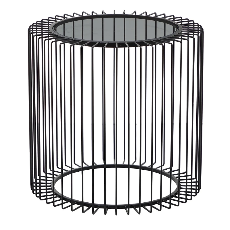 20" Black Contemporary Metal Accent Table
