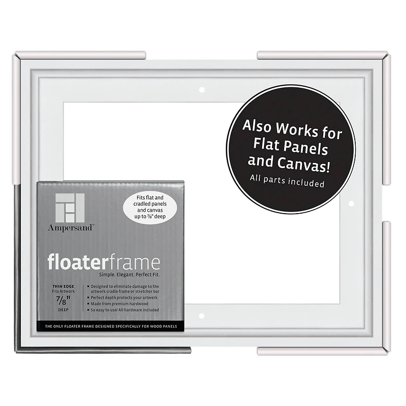 Ampersand™ 8" x 10" White Thin Edge Floaterframe