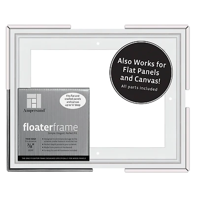 Ampersand™ 8" x 10" White Thin Edge Floaterframe