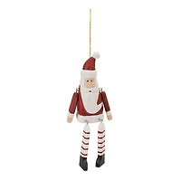 6ct. Dangle Santa Ornament