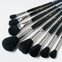 Silver Brush Limited Silver Mops™ 8 Piece Round and Oval Black Brush Set