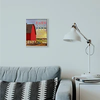 Stupell Industries Faith Family Farm Wall Art in Gray Frame