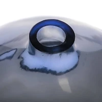 Hello Honey® 8" Blue Modern Round Tinted Glass Vase