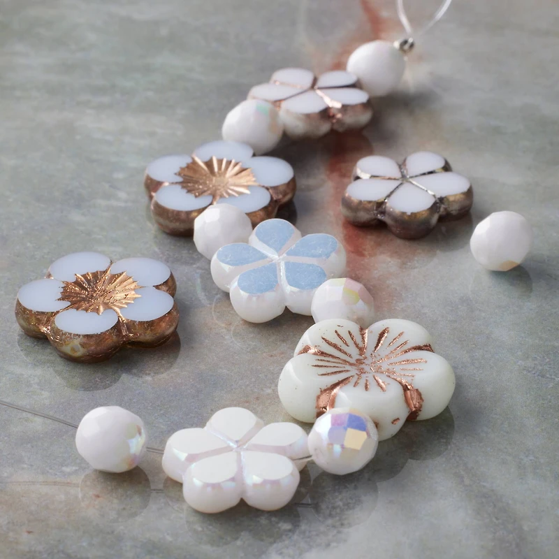 Winter Garden Czech Glass Flower Bead Mix by Bead Landing™
