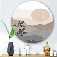 Designart - Minimalist Mountain Landscape At Sunset