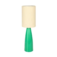 Hello Honey® 27.5" Green Reactive Glaze Ceramic Table Lamp with Linen Shade