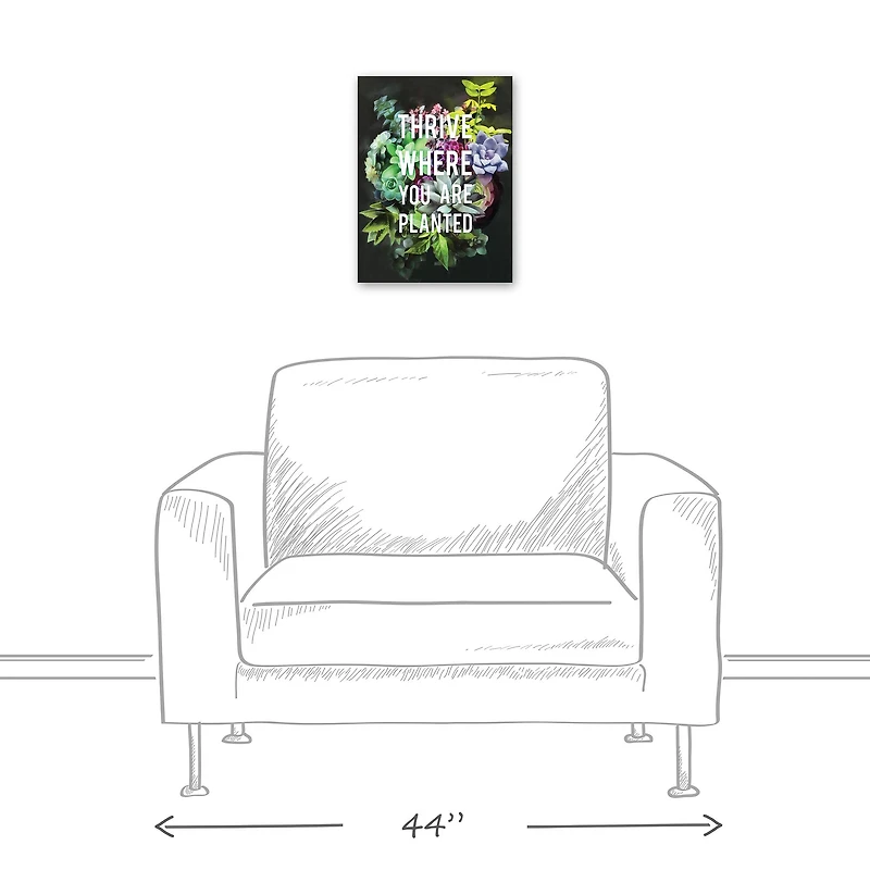 Thrive Where You Are Planted 12" x 16" Canvas Wall Art