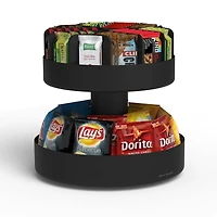 Mind Reader 2-Tier Lazy Susan Granola Bar and Snack Organizer