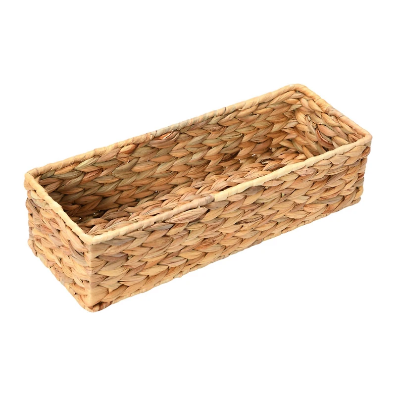Household Essentials Water Hyacinth Rectangular Storage Basket