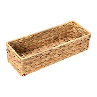 Household Essentials Water Hyacinth Rectangular Storage Basket