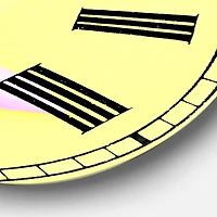 Designart 'Pink Banana Large Modern Wall Clock