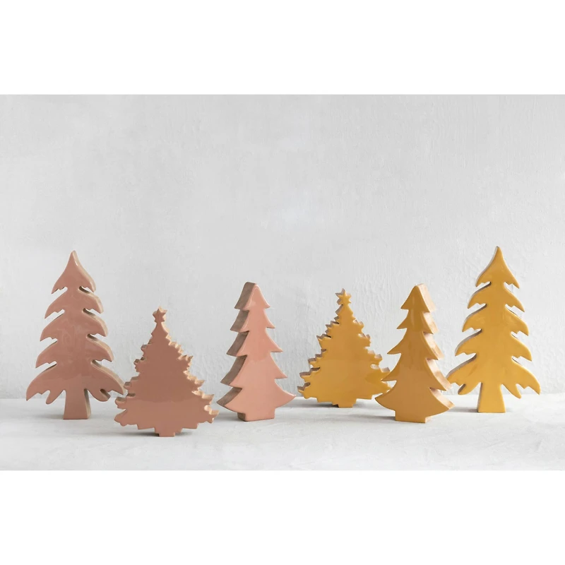 Hello Honey® 8" Enameled Mango Wood Christmas Tree