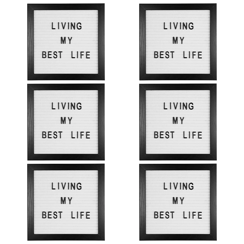 6 Pack: 8" x 8" White Felt Letter Board by Make Market®