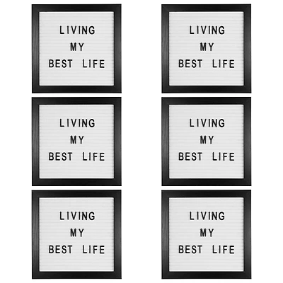 6 Pack: 8" x 8" White Felt Letter Board by Make Market®