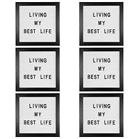 6 Pack: 8" x 8" White Felt Letter Board by Make Market®