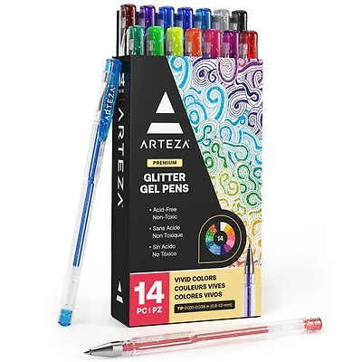 Arteza® 14 Color Glitter Gel Pen Set