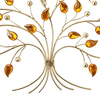 Silver Metal Bohemian Wall Decor, 35" x 2" x 16"