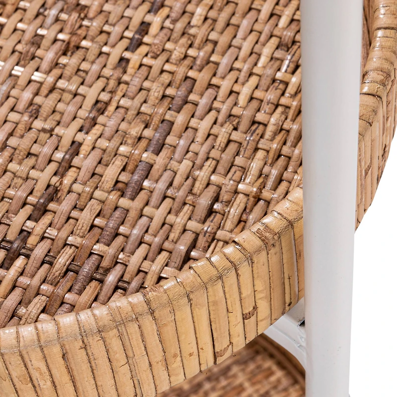 Hello Honey® 41.8" Arched Metal Plant Stand with 3 Round Removable Rattan Trays