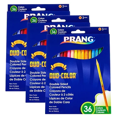 Prang® Duo Colored™ Pencils, 3 Packs of 36 Colors