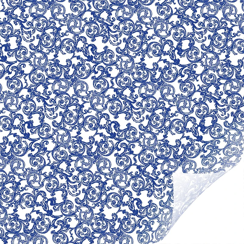 Cricut® Filigree Patterned Premium Vinyl™ Blue Removable Sampler