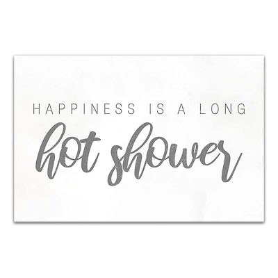 Long Hot Shower 18" x 12" Canvas Wall Art