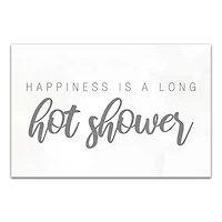 Long Hot Shower 18" x 12" Canvas Wall Art
