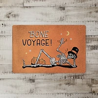 Bone Voyage Retro Skeleton Floor Mat