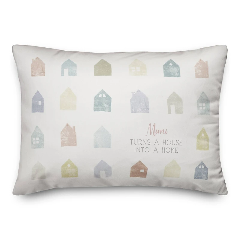Mimi Turns a House into Home Throw Pillow