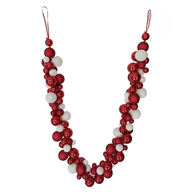 6ft. Red & White Ball Garland by Ashland®