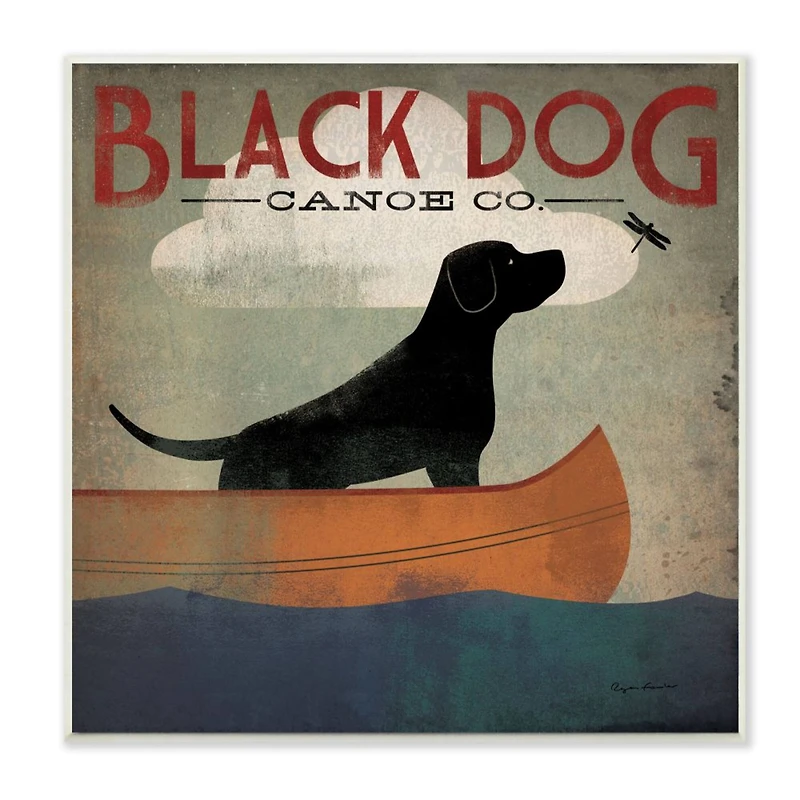 Stupell Industries Black Dog Canoe Company Wall Plaque