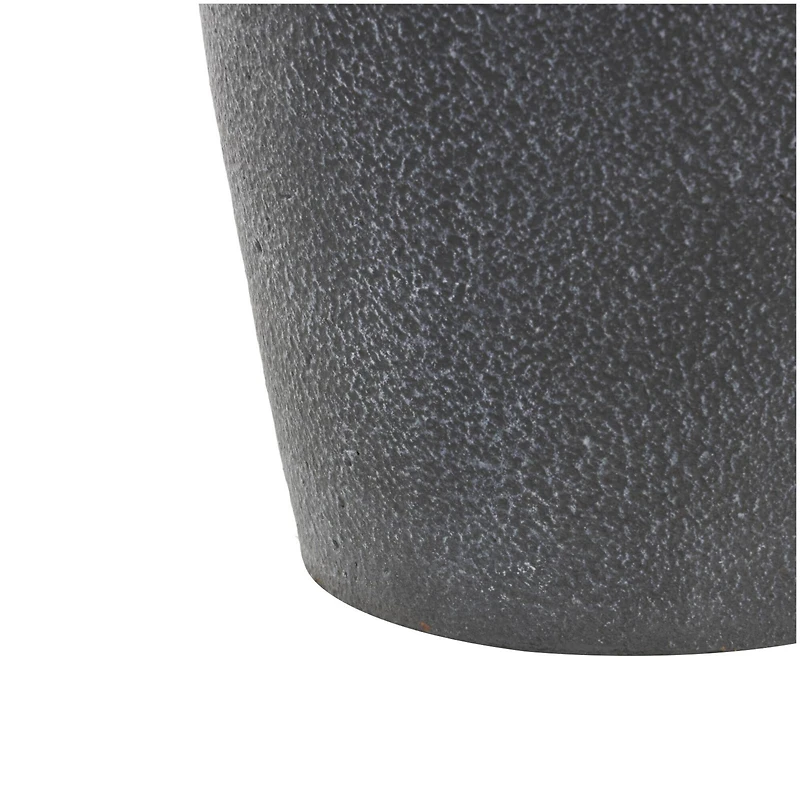 Whitewashed Black Textured Decorative Ceramic Vase
