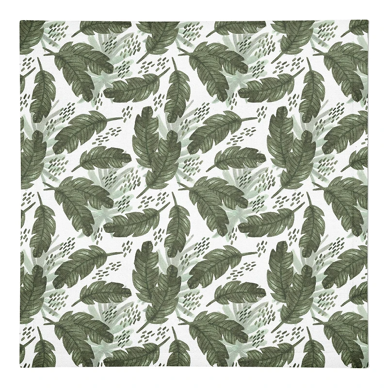 Tropical Leaves Pattern 10" x 10" Cotton Twill Napkin