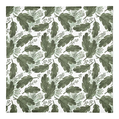 Tropical Leaves Pattern 10" x 10" Cotton Twill Napkin