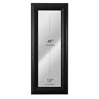 Head West 58" Black Wood Framed Full Length Wall Leaner Mirror