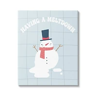 Stupell Industries Having A Meltdown Funny Snowman Canvas Wall Art
