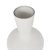 White Glass Textured Vase Set
