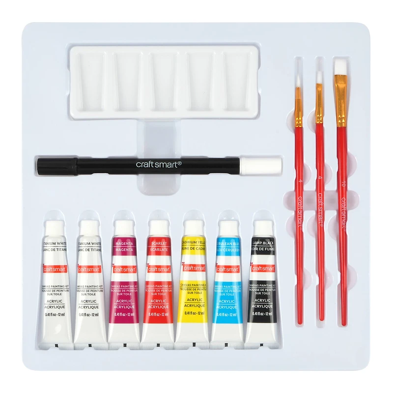 11" x 11" Cat & Butterfly Canvas Painting Kit by Craft Smart®