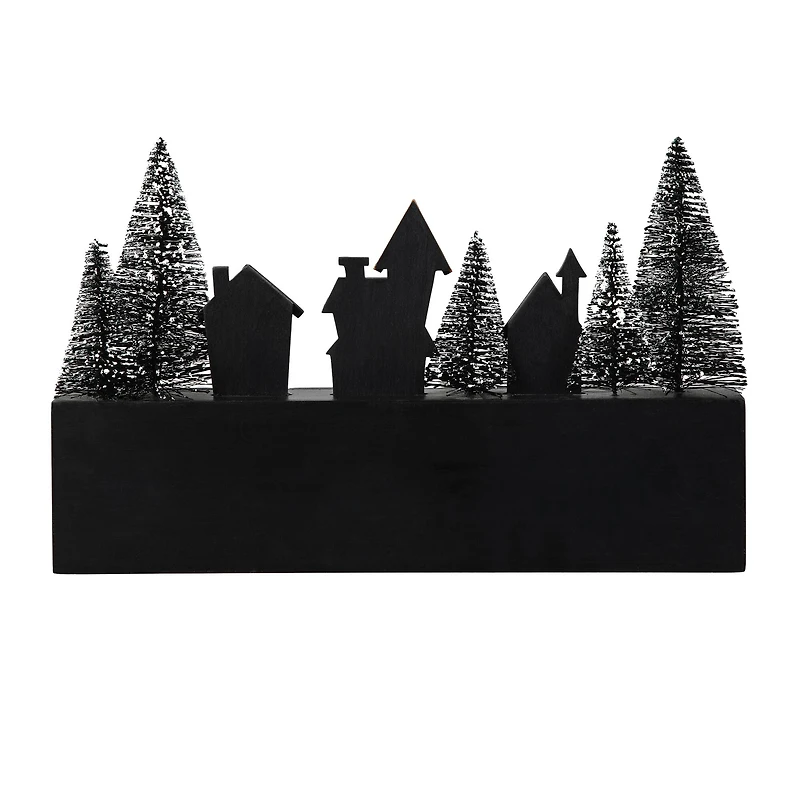 Glitzhome® 14" Halloween Wood Haunted House Table Sign