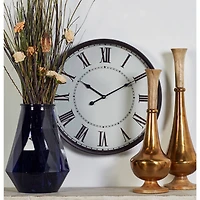 White Traditional Metal Wall Clock