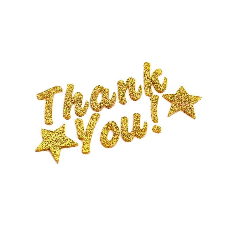Gold Sparkle Thank You Stickers by Recollections™