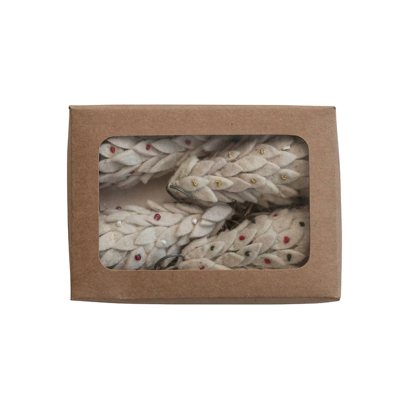 Hello Honey® Felt Wool Christmas Tree Place Card & Photo Holder Set