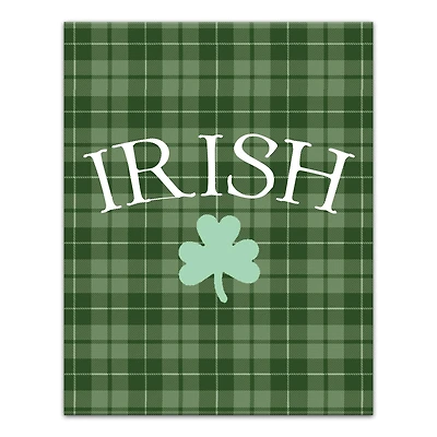 Irish Clover Green 11" x 14" Canvas Wall Art