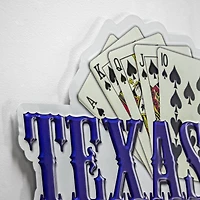 American Art Décor™ 17.25" Texas Hold'em Embossed Metal Sign