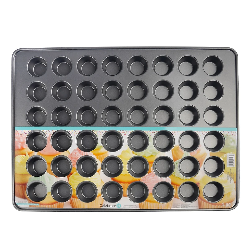 4 Pack: Non-Stick 48-Cavity Mini Muffin Pan by Celebrate It®