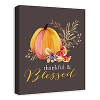 Thankful & Blessed Fall Canvas Wall Art